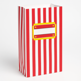 Hollywood Movie Night Snack Bags - Red & White Stripes, 10-Pack